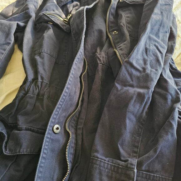 Forever21 "I'm Not Sorry" Utility Jacket - Navy - Sz L - Picture 8 of 13